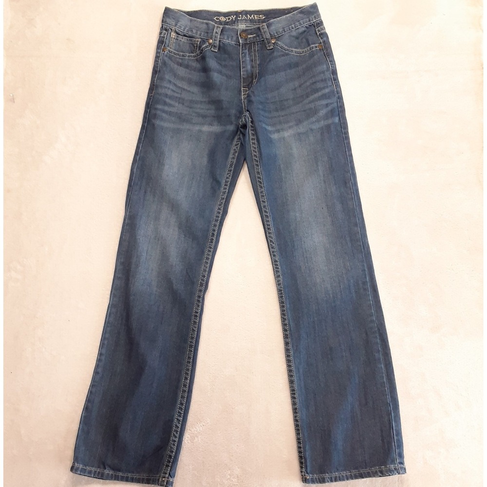 Cody James Mens Western Denim Jeans Size 29x34 Dark Wash Blue Straight Leg